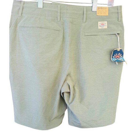 NWT Faherty Shorts Mens 9" Size 31 Green Drawstring Waist Stretch Performance - Picture 5 of 9